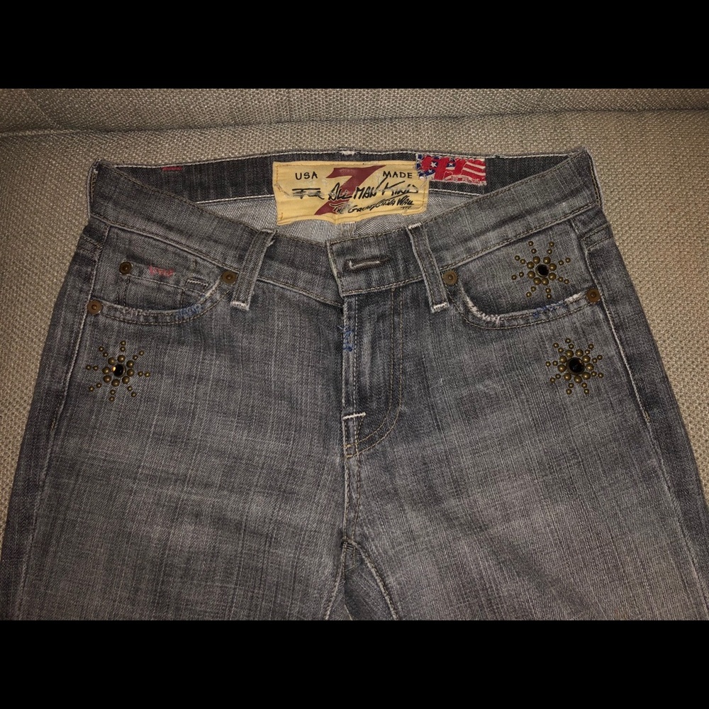 7 for all Mankind Great China Wall Flare Jeans 25 - Picture 4 of 11